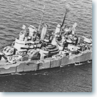 USS Montpelier midship view icon. Designated as CL-57.