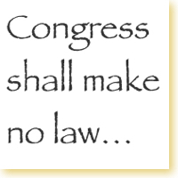 Congress shall make no law icon.