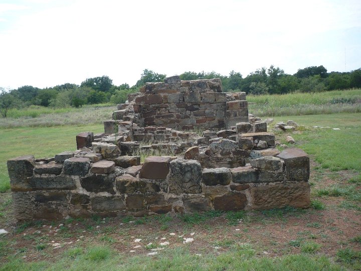 The Guard House of Fort Richardson tumbled down just north of the parade grounds.