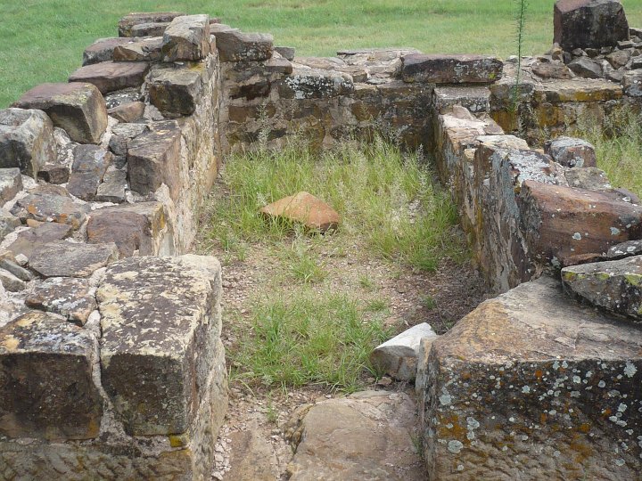 The Guard House ruins of Fort Richardson show the cell size, indicating the smallest people felt the least cramped in the brig.