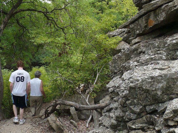 Lost Creek Nature Trail Texas, runs between Park Road 61 ford and campsites 22-23, spanning about .5 miles or .8 kilometers, paralleling the park roadways and generally following the creek.
