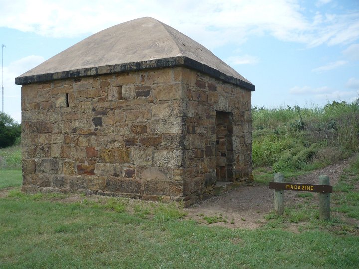 Contrary to popular belief, gunpowder is not an explosive, but a propellant. But when huge quantities burn in a small space it may as well be an explosive. This gunpowder magazine is the original now restored.