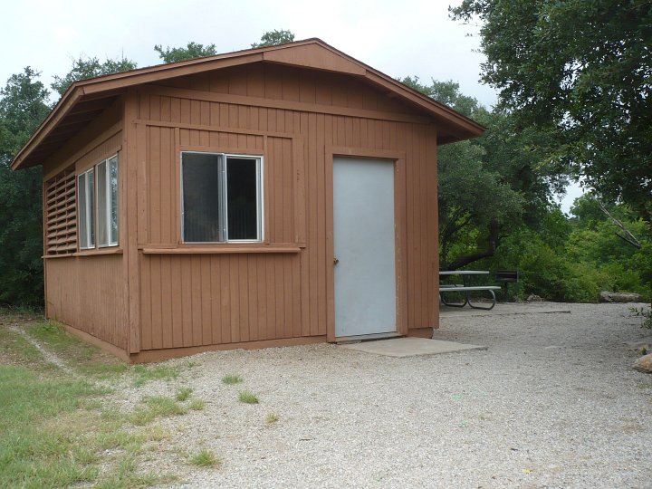 Screen shelters at Fort Richardson State Park and Historic Site provide overnight facilities for those wanting to stay, but not camp. Showers and restrooms are a short walk from the shelters.