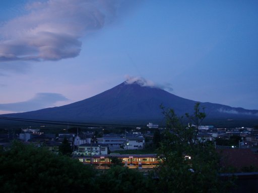 Good morning Mount Fuji from Kawaguchiko Station Inn.