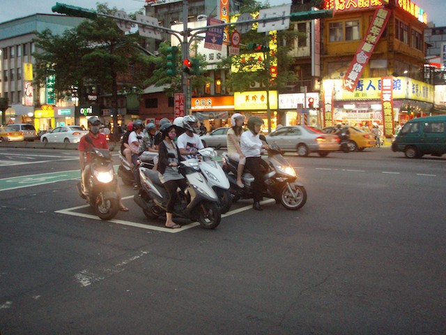 In this genuinely polite and pragmatic country, scooters are given special considerations, meaning the last shall be first, at least at the traffic lights.