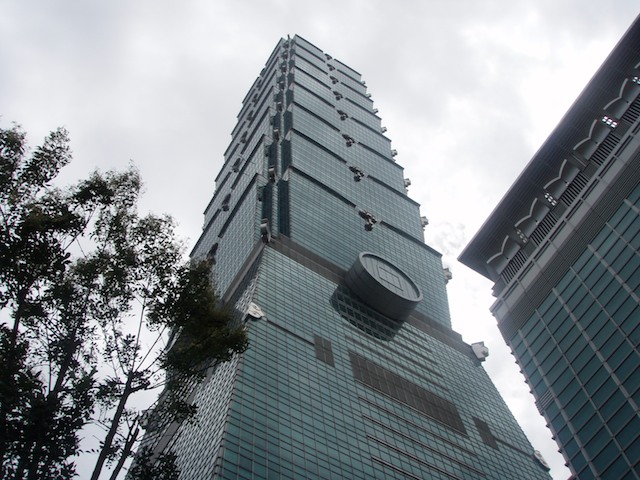 The view of from the base of Taipei 101 is impressive.