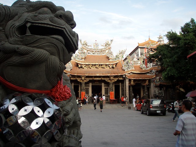 The temple for Matsu is busy all day everyday. People come to burn incense and offer temple money to ancestors and idols.