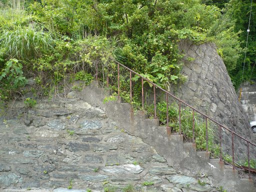 Wakaura, Wakayama City, Japan - 02. Stone walls in Wakayama Japan. Described in the writings of Buss Kerstetter to his wife Jackie in September 1945.

