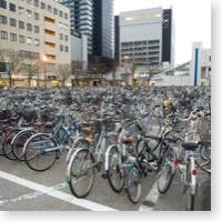 bicycle parking lot in niigata icon