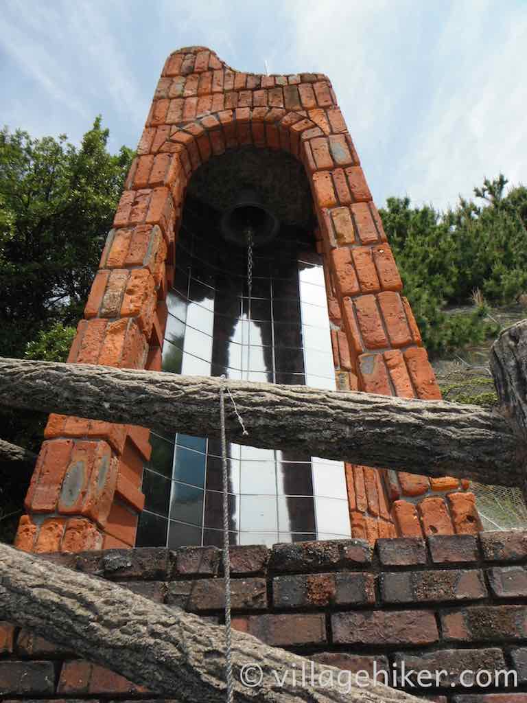 Looking up at the Dream Bell.