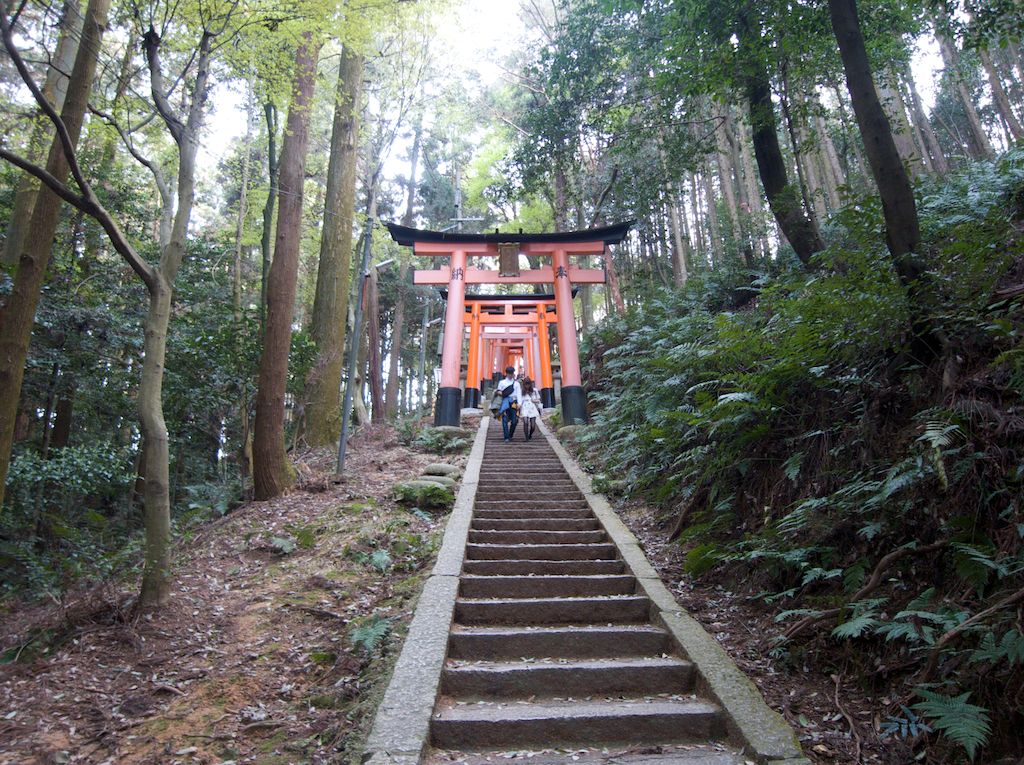 Stairs to the summit of Inari-san, the mountain at Fushimi Inari Taisha