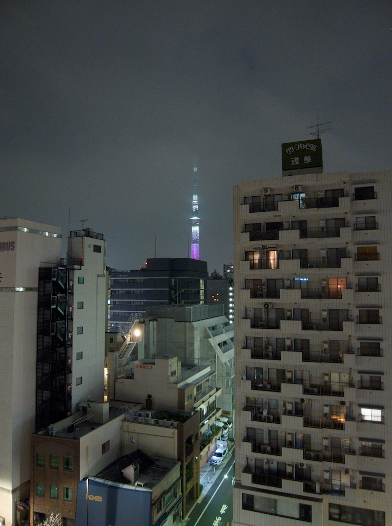 Night View from the Window of Agora Hotel